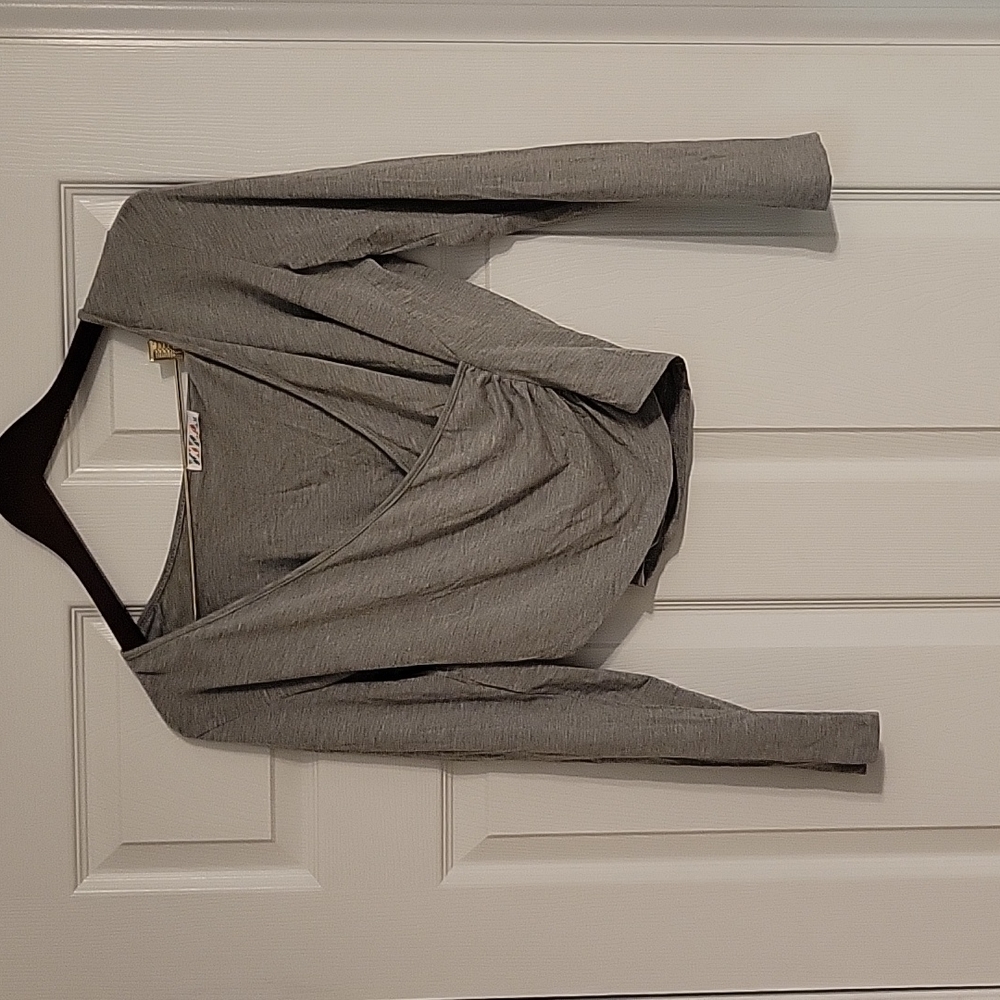 Grey, lightweight v-neck tee